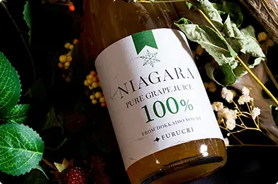 北海道余市産ナイアガラぶどうの香りを活かした無添加100％ストレートジュース