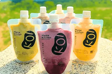 北海道産の豆と果物や野菜を使った冷凍豆スムージー5種セット